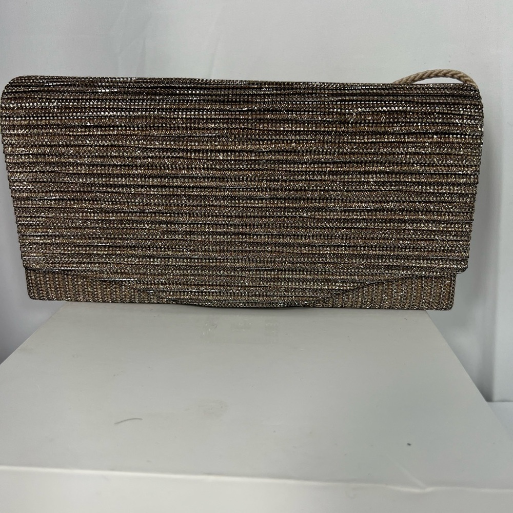 Chic Metallic Brown Clutch